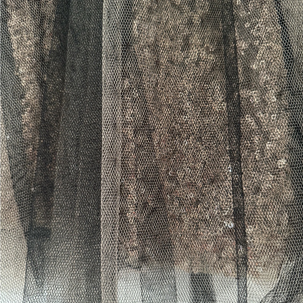 Anthropologie Greylin Tulle Gold Sequins Mini Skirt - Picture 4 of 11